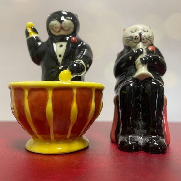 Vintage 1950s C.I. Orchestra Cats Salt & Pepper Shakers – Made in the - Picture 2 of 11